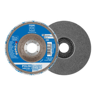 PFERD TOOLS POLINOX verpresste Vlies-Disc PNER Ø 125 mm Bohrung-Ø 22,23 mm Mittehart SIC Fein für Finish