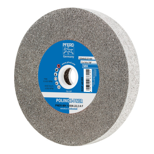 PFERD TOOLS POLINOX verpresstes Vlies-Rad PNER Ø 150x25 mm Bohrung-Ø 25,4 mm Mittelhart A Fein für Finish