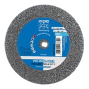 PFERD TOOLS POLINOX verpresstes Vlies-Rad PNER Ø 75x3 mm Bohrung-Ø 6 mm Mittelweich SIC Fein für Finish
