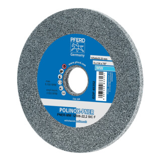 PFERD TOOLS POLINOX verpresstes Vlies-Rad PNER Ø 125x6 mm Bohrung-Ø 22,2 mm Mittelweich SIC Fein für Finish