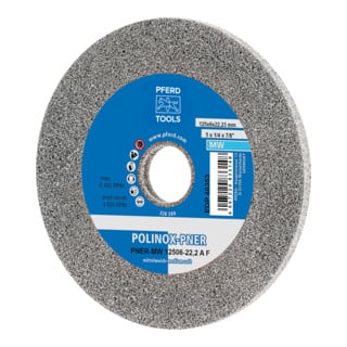 PFERD TOOLS POLINOX verpresstes Vlies-Rad PNER Ø 125x6 mm Bohrung-Ø 22,23 mm Mittelweich A Fein für Finish
