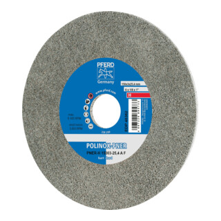PFERD TOOLS POLINOX verpresstes Vlies-Rad PNER Ø 150x3 mm Bohrung-Ø 25,4 mm Hart A Fein für Finish