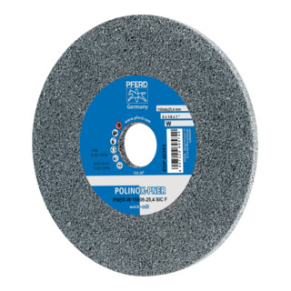 PFERD TOOLS POLINOX verpresstes Vlies-Rad PNER Ø 150x6 mm Bohrung-Ø 25,4 mm Weich SIC Fein für Finish