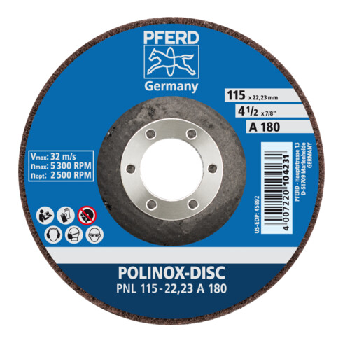 PFERD POLINOX-Schleifdisc PNL 115-22,23 A 100
