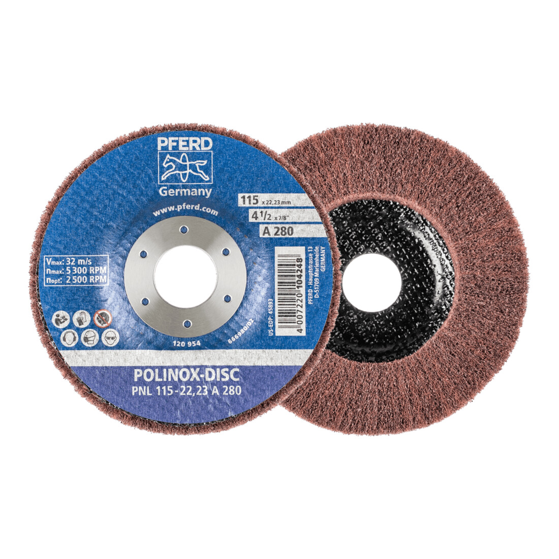 PFERD TOOLS POLINOX-Schleifdisc PNL 125-22,23 A 180