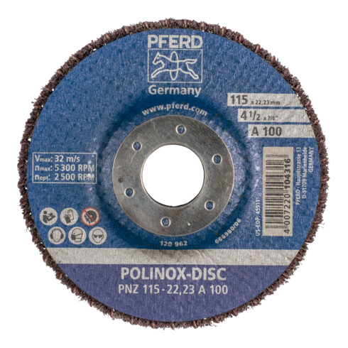 PFERD POLINOX-Schleifdisc PNZ 115-22,23 A 100