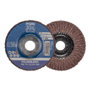 PFERD TOOLS POLINOX-Schleifdisc PNZ 115-22,23 A 100