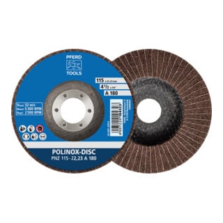 PFERD TOOLS POLINOX-Schleifdisc PNZ 115-22,23 A 100