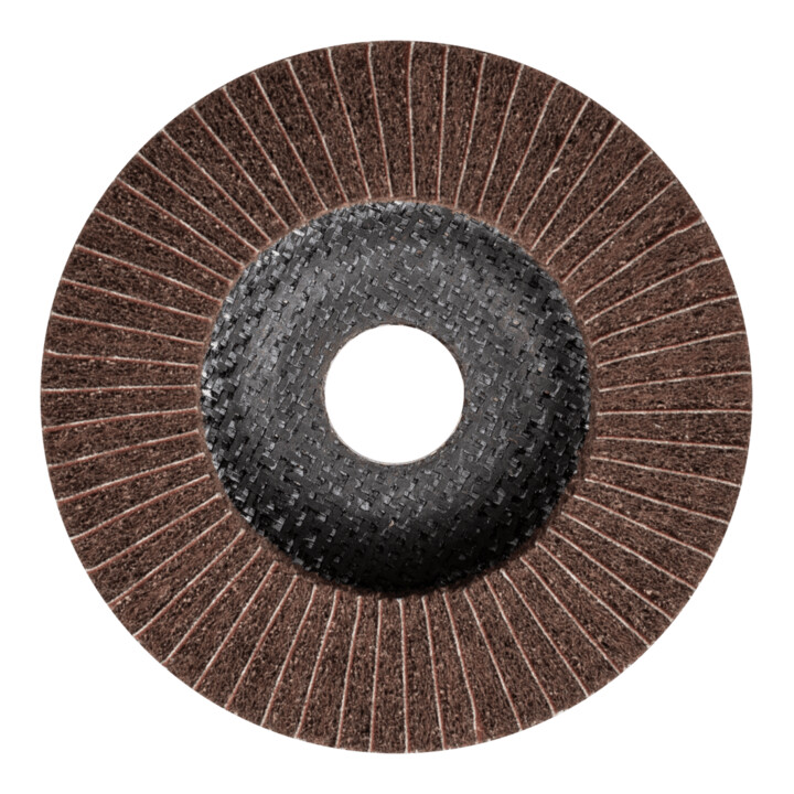 PFERD TOOLS POLINOX Vlies-Schleifdisc PNZ Ø 115 mm Bohrung-Ø 22,23 mm A180 für Feinschliff und Finish