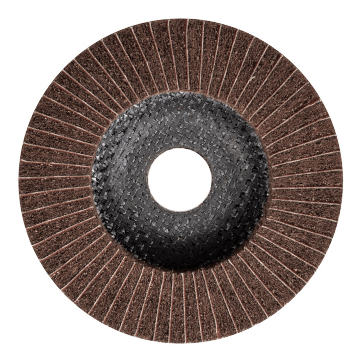 PFERD TOOLS POLINOX Vlies-Schleifdisc PNZ Ø 115 mm Bohrung-Ø 22,23 mm A180 für Feinschliff und Finish
