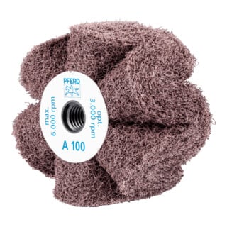 PFERD TOOLS POLINOX Vlies-Schleifrad PNG Ø 100x50mm Gewinde 5/8-11 A100 für Feinschliff und Finish