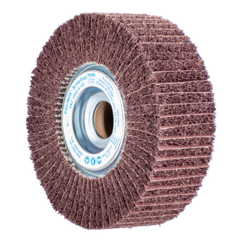 PFERD TOOLS POLINOX Vlies-Schleifrad PNZ Ø 150x50mm Bohrung-Ø 25,4 mm A100 für Feinschliff und Finish