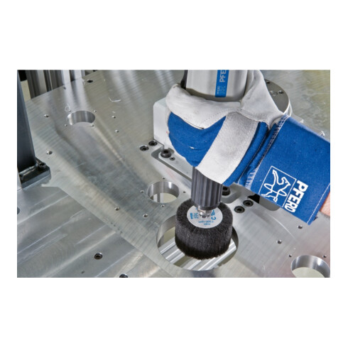 PFERD TOOLS POLINOX Vlies-Schleifstift PNZ Ø 80x50mm Schaft-Ø 6 mm SIC180 für Feinschliff und Finish