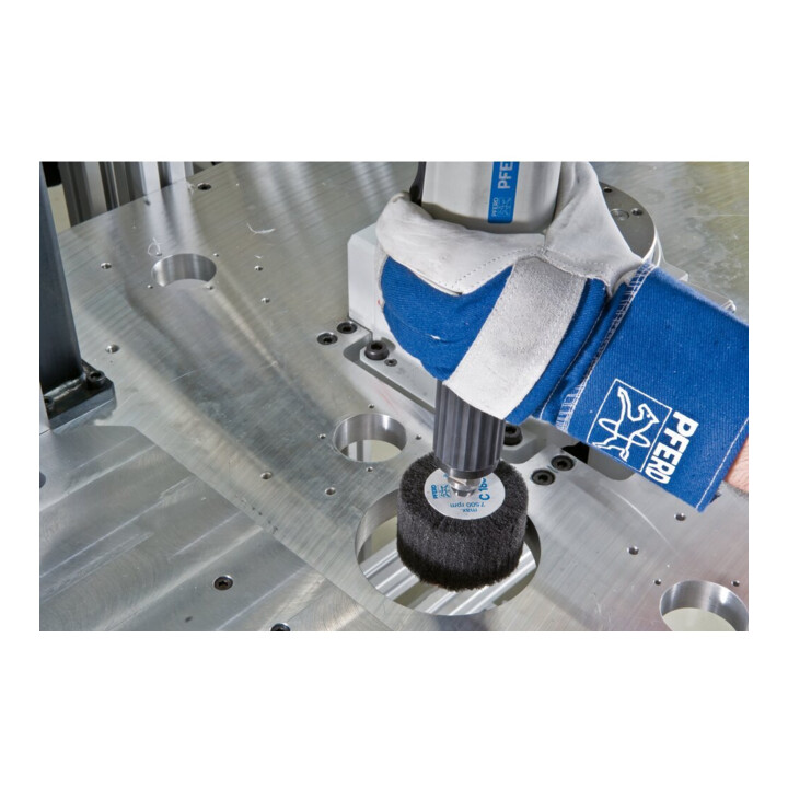 PFERD TOOLS POLINOX Vlies-Schleifstift PNZ Ø 80x50mm Schaft-Ø 6 mm SIC100 für Feinschliff und Finish