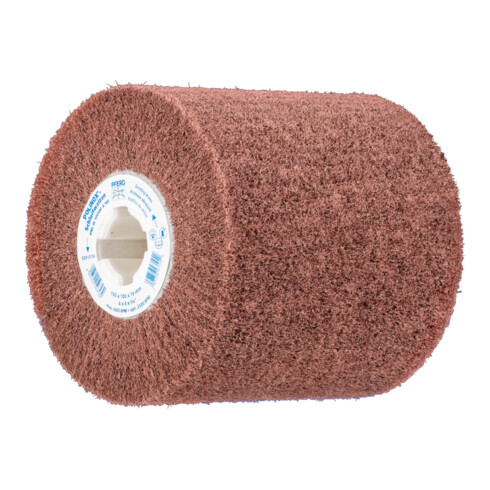 PFERD TOOLS POLINOX Vlies-Schleifwalze PNL Ø 100x100mm Keilnut 19 mm A180 für Feinschliff und Finish