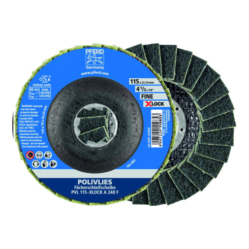 PFERD POLIVLIES-Fächerscheibe PVL 115-X-LOCK A 100 G
