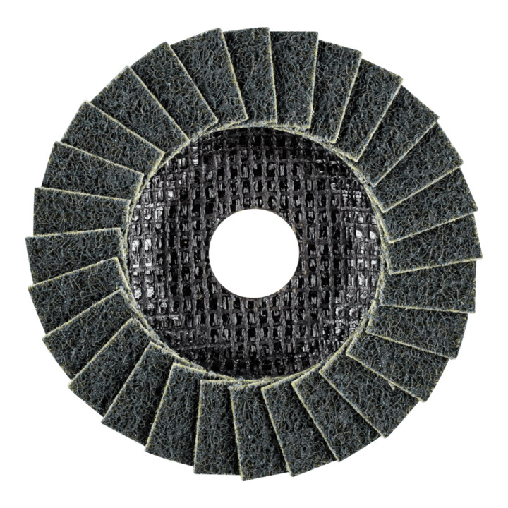 PFERD TOOLS POLIVLIES-Fächerscheibe PVL Korund Ø 115 mm Bohrung 22,23 mm A240F für Feinschliff
