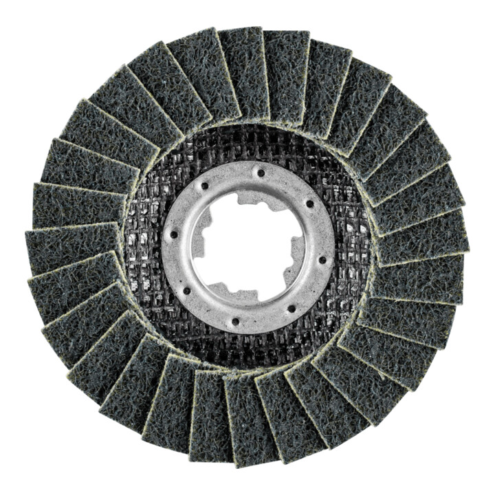 PFERD TOOLS POLIVLIES-Fächerscheibe PVL Korund Ø 115 mm Bohrung 22,23 mm/X-LOCK A240F für Feinschliff