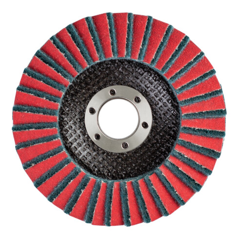 PFERD TOOLS POLIVLIES-Fächerscheibe PVZ Keramik Ø 115 mm Bohrung 22,23 mm CO-COOL120/A240F für Feinschliff