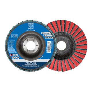 PFERD POLIVLIES-Fächerscheibe PVZ Keramik CO-COOL60 G für Feinschliff