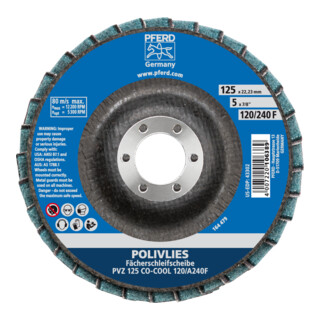 PFERD POLIVLIES-Fächerscheibe PVZ Keramik CO-COOL60 G für Feinschliff