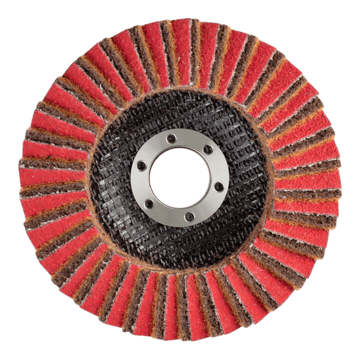 PFERD TOOLS POLIVLIES-Fächerscheibe PVZ Keramik Ø 115 mm Bohrung 22,23 mm CO-COOL60/A100 G für Feinschliff