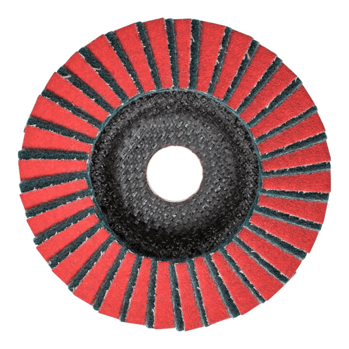 PFERD TOOLS POLIVLIES-Fächerscheibe PVZ Keramik Ø 125 mm Bohrung 22,23 mm CO-COOL120/A240F für Feinschliff
