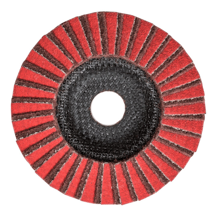 PFERD TOOLS POLIVLIES-Fächerscheibe PVZ Keramik Ø 125 mm Bohrung 22,23 mm CO-COOL80/A180M für Feinschliff