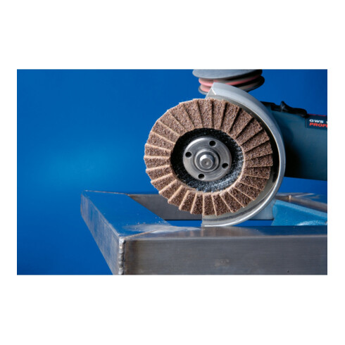 PFERD TOOLS POLIVLIES-Fächerscheiben-Set PVL 3-tlg. Korund Ø 125 mm Bohrung Ø 22,23 mm A100,180,280