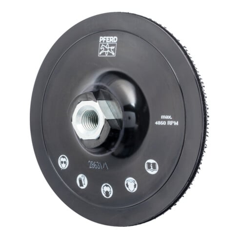 PFERD TOOLS POLIVLIES-Klettrondenhalter PVKRH Ø 125 mm Gewinde M14