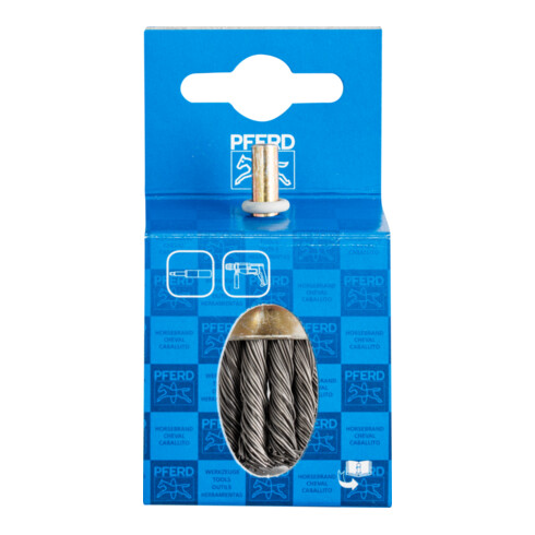 PFERD TOOLS POS Pinselbürste gezopft PBG Ø30mm Schaft-Ø6 mm Stahl-Draht-Ø0,50