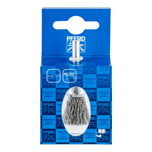 PFERD TOOLS POS Pinselbürste ungezopft PBU Ø 15 mm Schaft-Ø 6 mm Stahl-Draht-Ø 0,35 mm (10)