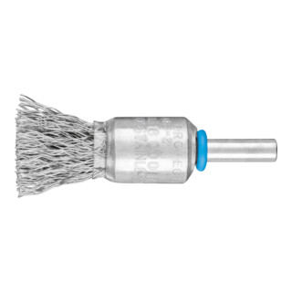 PFERD TOOLS POS Pinselbürste ungezopft PBU Ø15 mm Schaft-Ø6 mm Edelstahl-Draht-Ø0,35