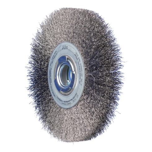 PFERD TOOLS POS Rundbürste breit ungezopft RBU Ø200x25xvariable Bohrung Stahl-Draht-Ø0,30 Schleifbock
