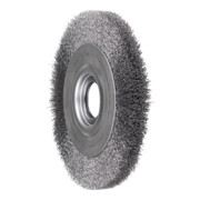PFERD TOOLS POS Rundbürste breit ungezopft RBU Ø250x30xvariable Bohrung Stahl-Draht-Ø0,30 Schleifbock
