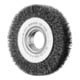 PFERD TOOLS POS Rundbürste breit ungezopft RBU Ø100x20xvariable Bohrung Stahl-Draht-Ø0,30 Schleifbock