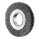 PFERD TOOLS POS Rundbürste breit ungezopft RBU Ø150x25xvariable Bohrung Stahl-Draht-Ø0,30 Schleifbock