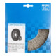 PFERD TOOLS POS Rundbürste breit ungezopft RBU Ø180x25xvariable Bohrung Edelstahl-Draht-Ø0,30 Schleifbock