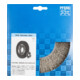PFERD TOOLS POS Rundbürste breit ungezopft RBU Ø180x25xvariable Bohrung Edelstahl-Draht-Ø0,30 Schleifbock