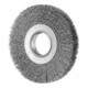 PFERD TOOLS POS Rundbürste breit ungezopft RBU Ø180x25xvariable Bohrung Stahl-Draht-Ø0,30 Schleifbock