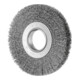PFERD TOOLS POS Rundbürste breit ungezopft RBU Ø180x25xvariable Bohrung Stahl-Draht-Ø0,30 Schleifbock