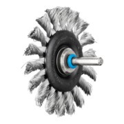 PFERD TOOLS POS Rundbürste gezopft RBG Ø76x6 mm Schaft-Ø6 mm Edelstahl-Draht-Ø0,35