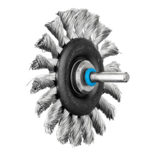 PFERD TOOLS POS Rundbürste gezopft RBG Ø76x6 mm Schaft-Ø6 mm Edelstahl-Draht-Ø0,35