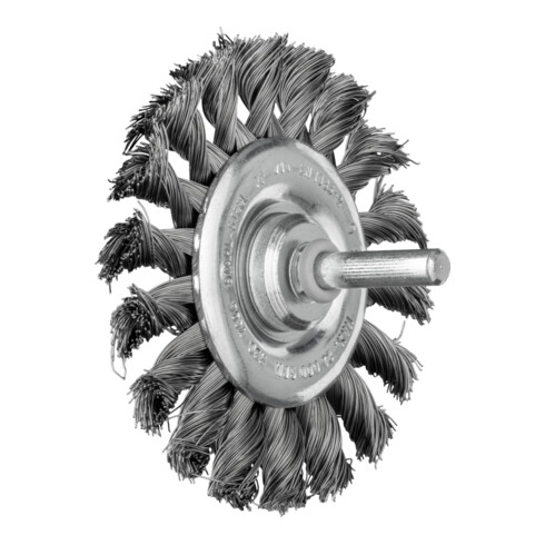 PFERD TOOLS POS Rundbürste gezopft RBG Ø76x6 mm Schaft-Ø6 mm Stahl-Draht-Ø0,35