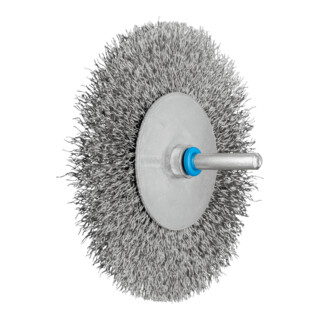 PFERD TOOLS POS Rundbürste ungezopft RBU Ø100x10mm Schaft-Ø6 mm Edelstahl-Draht-Ø0,30