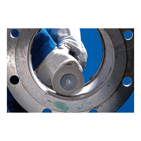 PFERD TOOLS POS Rundbürste ungezopft RBU Ø100x10mm Schaft-Ø6 mm Edelstahl-Draht-Ø0,30