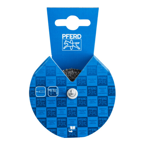 PFERD TOOLS POS Rundbürste ungezopft RBU Ø50x15 mm Schaft-Ø6 mm Stahl-Draht-Ø0,20 (10)