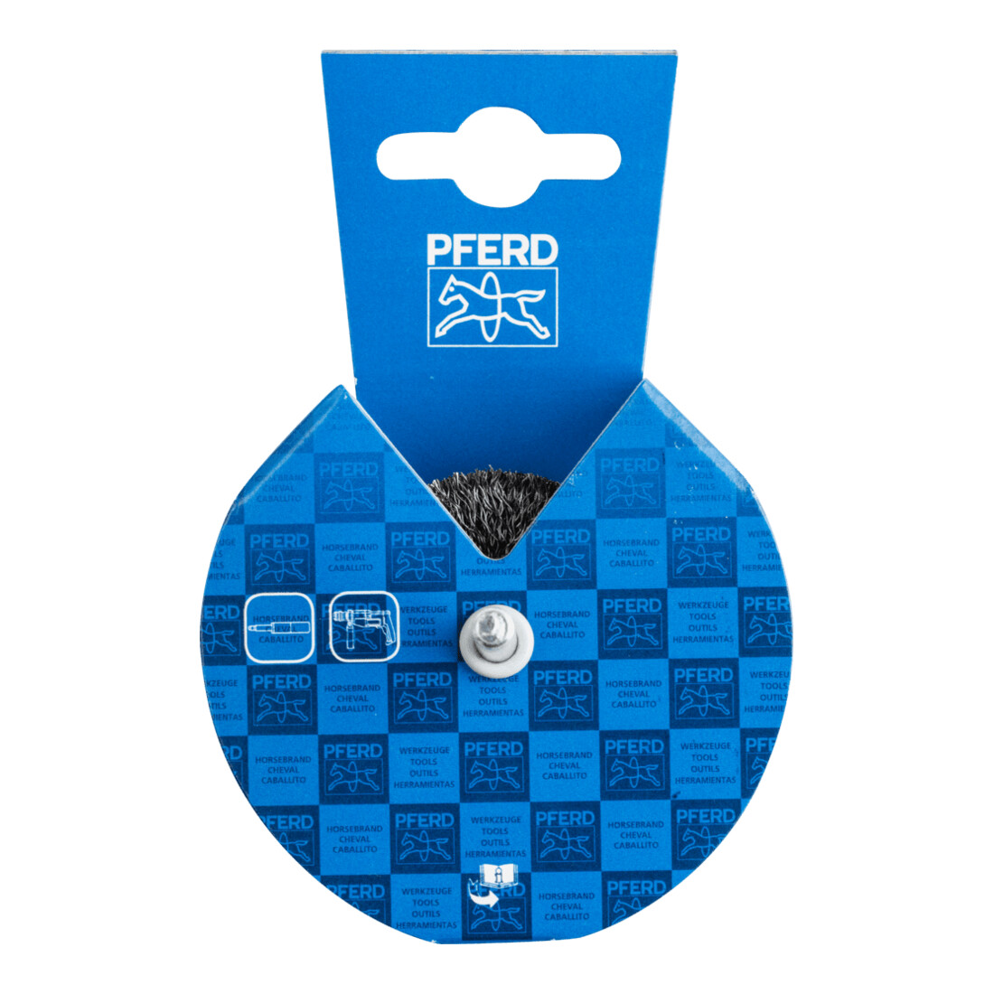 PFERD TOOLS POS Rundbürste ungezopft RBU Ø50x15 mm Schaft-Ø6 mm Stahl-Draht-Ø0,20 (10)