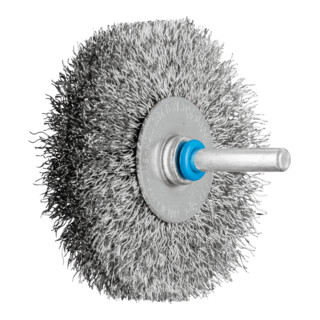 PFERD TOOLS POS Rundbürste ungezopft RBU Ø70x15 mm Schaft-Ø6 mm Edelstahl-Draht-Ø0,30