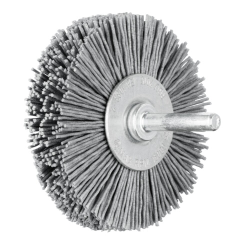 PFERD TOOLS POS Rundbürste ungezopft RBU Ø70x15 mm Schaft-Ø6 mm SiC-Filament-Ø0,90 Korn 180